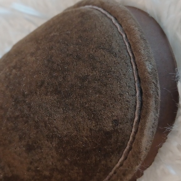 Lamo Boots Womens Ankle Brown Suede Fur Lining Sparkled Sweater Cuff Top SZ 8 - Picture 10 of 16